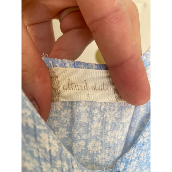 Altar’d State Blue Floral Mini Dress Summer Wedding Romantic S Quiet Luxury - Picture 5 of 7